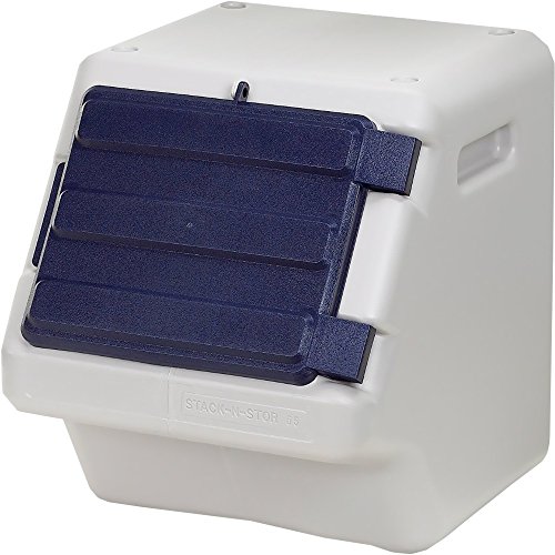 Coastal - Bergan - Stack-n-Stor Food Storage, Beige and Navy, 18 gal Medium