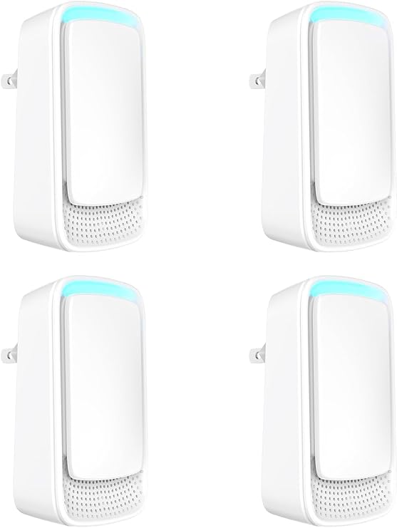 Plug In Air Ionizers - Negative Ion Technology Air Purifier - Quiet Operation Air Freshener for Home, Bedroom, Office, Garage Room - Portable Air Purifiers Odor,Pets Smell - Air Cleaner White (4 Pack)