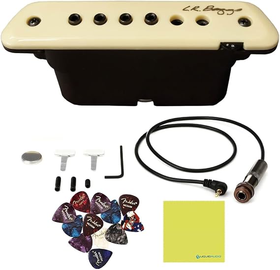LR Baggs M1A Bundle, Active Magnetic Soundhole Pickup with 12 Picks