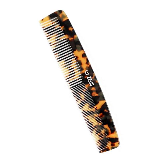 ZEUS 7.5 Large Hair Comb, Handcrafted SawCut for Smooth Styling (Y12)