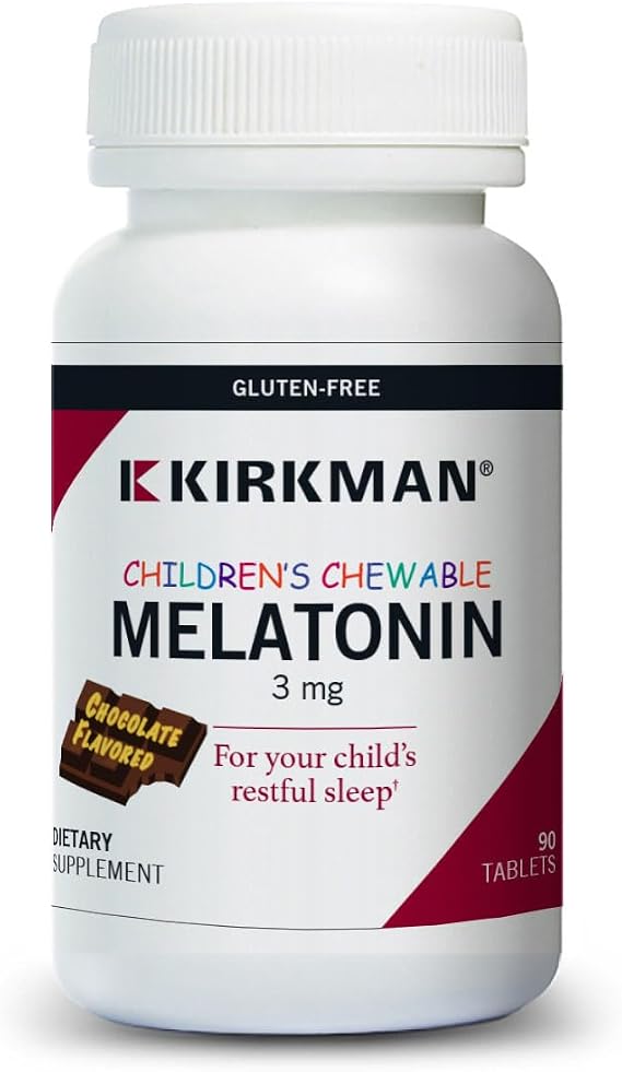 Kirkman Childrens Chewable Melatonin 3 mg Chocolate Tablets