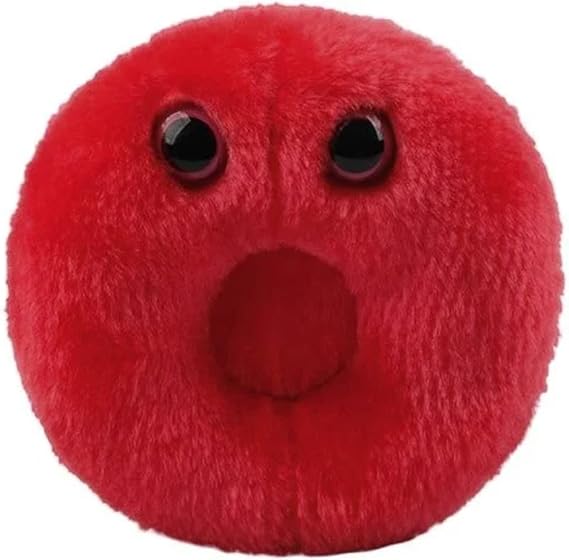 GIANTmicrobes Red Blood Cell Plush, Blood Drop Plush, Blood Bank, Gifts for Lab Techs, Hematology, Phlebotomy Gifts, Leukemia Awareness, Immunology Gift, Lymphatic System