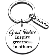 RFTWXHPN Christmas Birthday Gifts Keychain for Boss Leaders Supervisor Gifts for Women Men Great Leaders Inspire Greatness in Others Gift Key Ring for Boss Mentor Leader Retirement Gifts