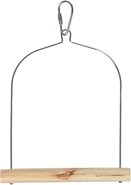 Prevue Pet Products Natural Wood Birdie Basics Birch & Wire Swing - Hanging Wooden Cage Accessories for Small Birds, Parakeets, Cockatiels & More, Cage Perches for Enrichment