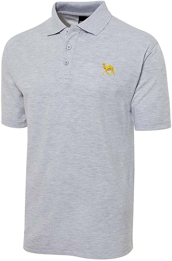 Mens Polo Shirts Camel Animal Embroidered Shrot Sleeve Polo Shirts
