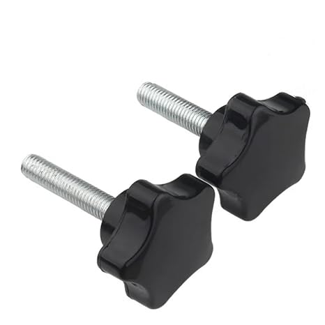 10pcs M4 M5 M6 M8 M10 M12 Thread Star Shaped Head Thread Clamping Screw Bolt Knob for Industry Equipment Plastic Carbon Steel(M6X25)