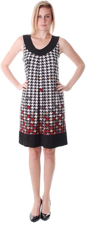AMANDA Women's Border Checker Dress