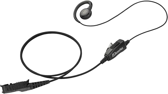 Arrowmax AEH3000-AX Earpiece with Mic Compatible with Motorola Radio R5 XPR 3300e XPR3500 XPR3300 XPR3300e XPR3500e XPR3300 XPR3500 C Shape Headset with Inline PTT Microphone