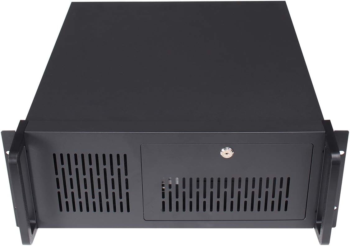 CiT 4U Rackmount Server Chassis, 500mm Deep, ATX, Micro ATX, Mini-ITX, 8 x 3.5 HDDs, 1 x 120mm Black Fan Included, A Budget Friendly Rackmount That Delivers an Exceptionally Powerful System | Black