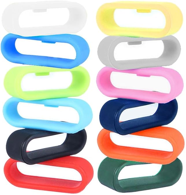 12-Pack Accessories for Magic Band & Band& Band2.0, Multi-Color Anti-slip Silicone Security Holder Loops Comapatible with Disney Magic Bands