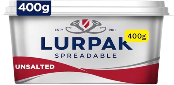 Unsalted Spreadable Lurpaks Blend of Butter and Rapeseed Oil 400g (1x400g)