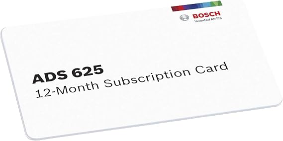 Bosch 3970-SUB ADS 625 12-Month Software Subscription - New Coverage Updates, Access Repair Source and Code-Assist, and More
