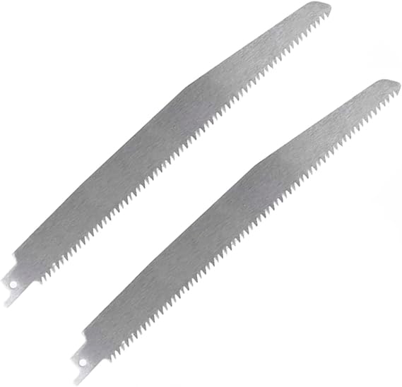 2pcs 9 Inch Reciprocating Saw Blade Stainless Steel Unpainted Meat Saw Blade 5TPI Hacksaw Cutting Freezer