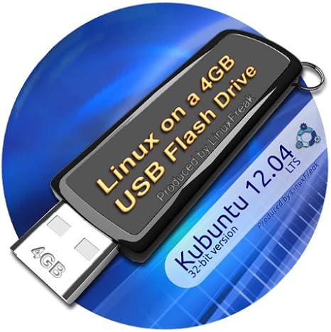 Kubuntu 12.04 on 8gb USB Stick Flash Drive, plus CD and Quick-Reference Guide