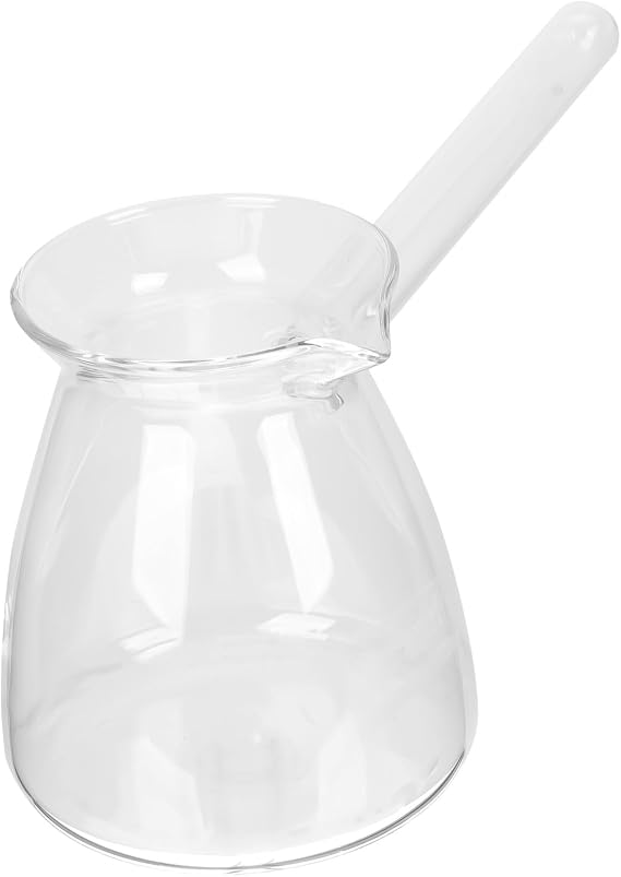 Classics Turkish Coffee Pot Borosilicate Glass Stovetop Tea Maker Jazzva Cezve Briki Milk Warmer Hot Chocolate Maker 450ml