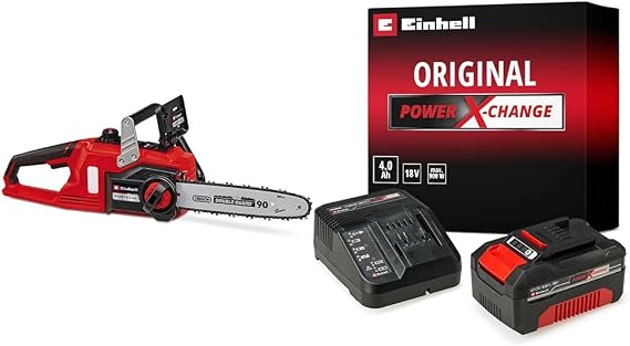 Einhell FORTEXXA 18/30 - Solo, Akülü Ağaç Kesme + Einhell 18V 4,0 Ah PXC Starter Kit, Akü & Şarj Cihazı