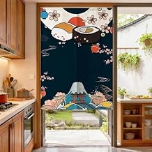 MYRU Fuji Mountain Noren Japanese Curtain Noren Japanese Curtain Entrance (Sushi,33 by 59 Inch)