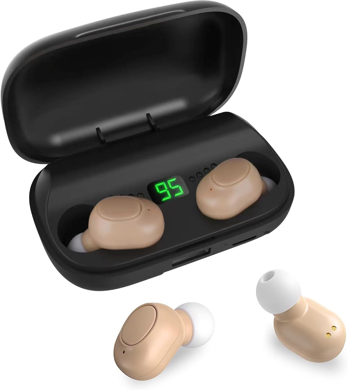 Hearing Aids for Seniors, Rechargeable Hearing Amplifier with Noise Cancelling, Digital Hearing Assist Devices with with Volume Control and Charging Case
