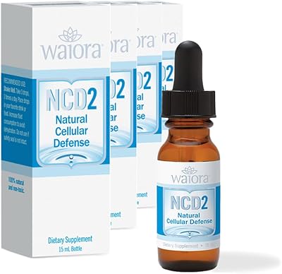 Waiora NCD2 Liquid Mineral Supplement, Advanced Cellular Support Formula, Daily Digestive & Detox, Immune, pH Balance, Cleansing; Easy-to-Use Drops Four .5 oz Bottles, 360 serv