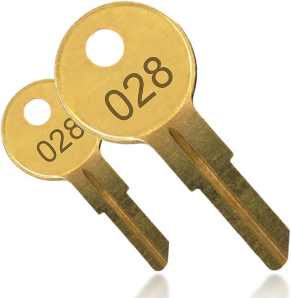 Safe Keys, Lock Box Safe Key, (2) Two Keys, Fits Brinks, Honeywell, First Alert/Code 028