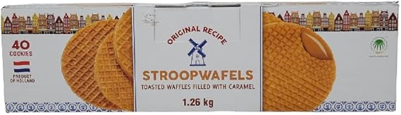 Le Chic Patissier Stroopwafels Toasted Waffles with Caramel - 40pk