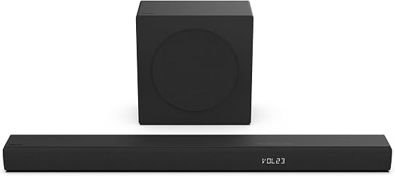 Hisense Soundbar HS3100-6-speaker surround sound system, 480W Total Output Power,6.5”Wireless subwoofer, Rear surround speakers, Dolby Digital Plus and DTS Virtual:X, EzPlay and Bluetooth 5.3