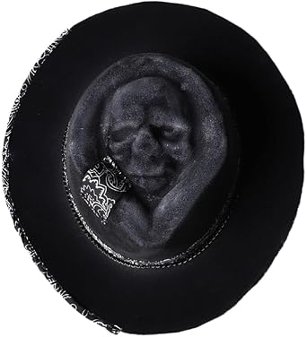 Cowboy Hat, Halloween Skull Cowboy Hat Spooky and Stylish Headwear for Masquerade Fashionable and Eye-catching Accessory
