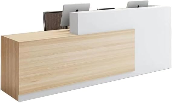 Register Counter Reception Counter Reception Counter Reception Counter Wood Cashier Counter Office Desk, Computer Table, Multi-Functional Storage Bench, Register Table, Abrasion Resistant, Easy Assembly, Cashier Shop, Superfront Desk, Small Clothing Store, Beauty Salon, Welcome Service Counter with Japanese Instruction Manual Included Color maple: White, Size: 55.5 x 23.6 x 39.6 x 3.6.6 x 3.6 x 3 x 3.9 x 3.9 inches 19 x 3 inches 10 x 3 inches 10 inches