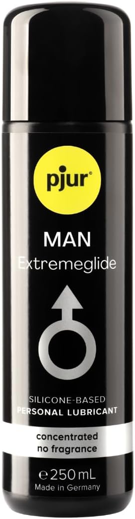 pjur MAN Extremeglide (250ml) - Highly Concentrated Silicone-Based Personal Lubricant for Men - Extra-Long-Lasting Lubrication