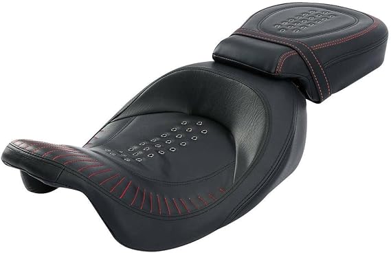 Low Profile Rider and Passenger Seat 2-Up Motorcycle Seat Fit For Harley 2009-2023 Touring Road King Road Glide Street Glide Electra Glide Ultra Classic