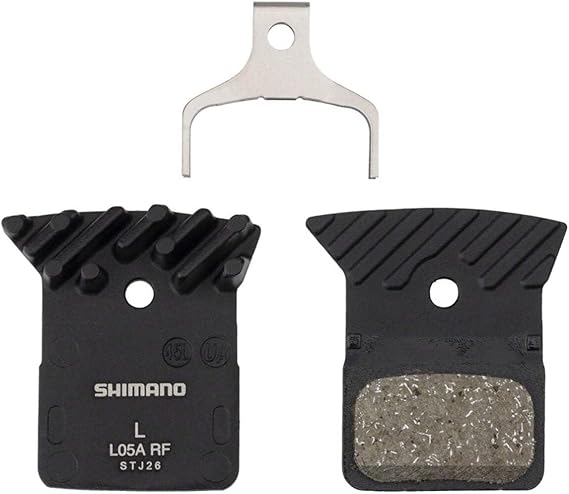 Shimano L05A-RF Resin DISC PAD FINNED Alloy Back Plate ONE Pair | Back