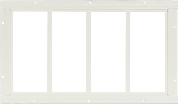 10" x 18"-24" Transom Window, Fixed Flush Mount, 4-Lite