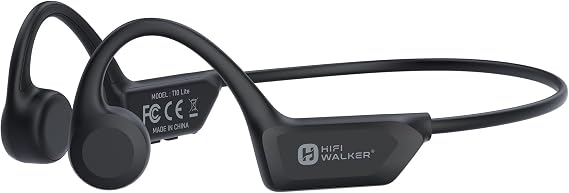 HIFI WALKER Bone Conduction Headphones, Bluetooth 6.0 Open Ear Headphones with IPX7 Waterproof, Type-C Quick Charging Long Battery Life, Sport Headphones Bone Conduction for Running, Fitness, Gift