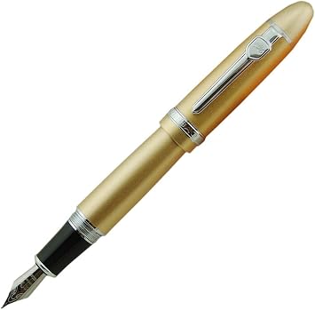 Lanxivi Jinhao 159 Fountain Pen Champagne Color Silver Trim with Pen Pouch