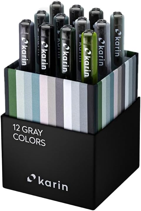 Karin Brush Marker Pro Grey Colours Case