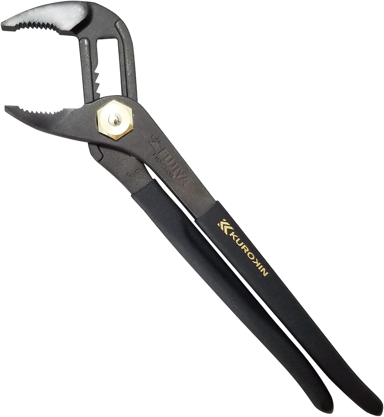 Fujiya Water Pump Pliers Black Gold with Spring 110-250S-BG