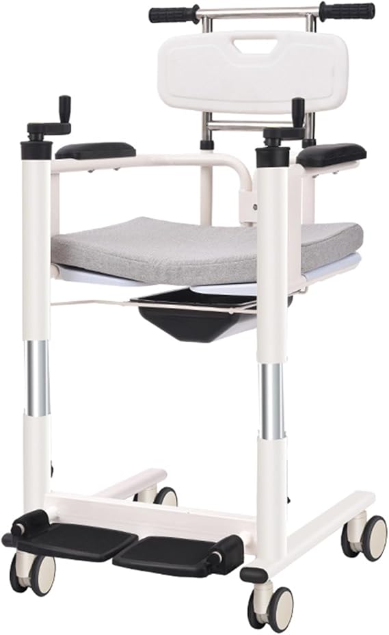 Patient Lift Transfer Chair for Home Hydraulic Patient Lift Transfer Chair Rolling Shower Chair with Wheels Portable Lift Aid for Toilet