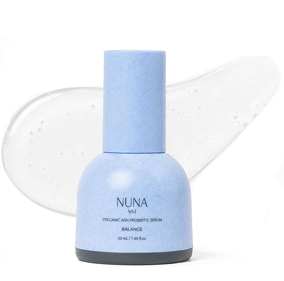 NUNA Volcanic Ash Probiotic Serum - Balancing Serum with Niacinamide, Centella Asiatica, Ceramide, Ectoin, 1.69 fl oz