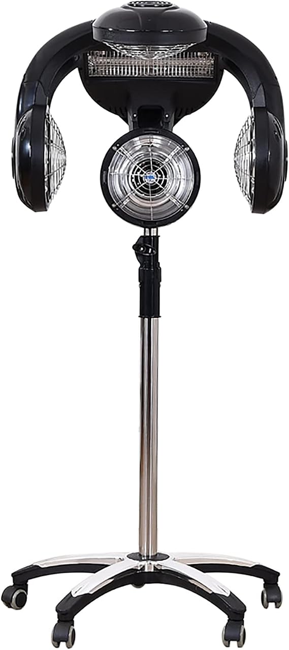 Hair Dryer, Multifunctional Salon Hair Dryer, Freestanding Hair Salon Steamer Hair Color Processor, 1.4KW 110V, Black