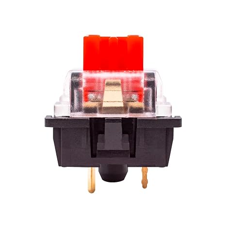 OUTEMU Red Switches,10 Pack - 3 Pin Linear/RGB/Dustproof Switches for Mechanical Keyboard - Compatible with Cherry MX