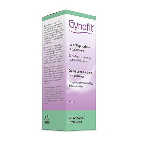 Gynofit Intimate Care Cream 75 ml - Gentle Unscented Care with Lactic Acid Moringa Shea & Jojoba Oil - Dermatologically Tested Vegan - Against Dryness & Irritation in the Intimate Area