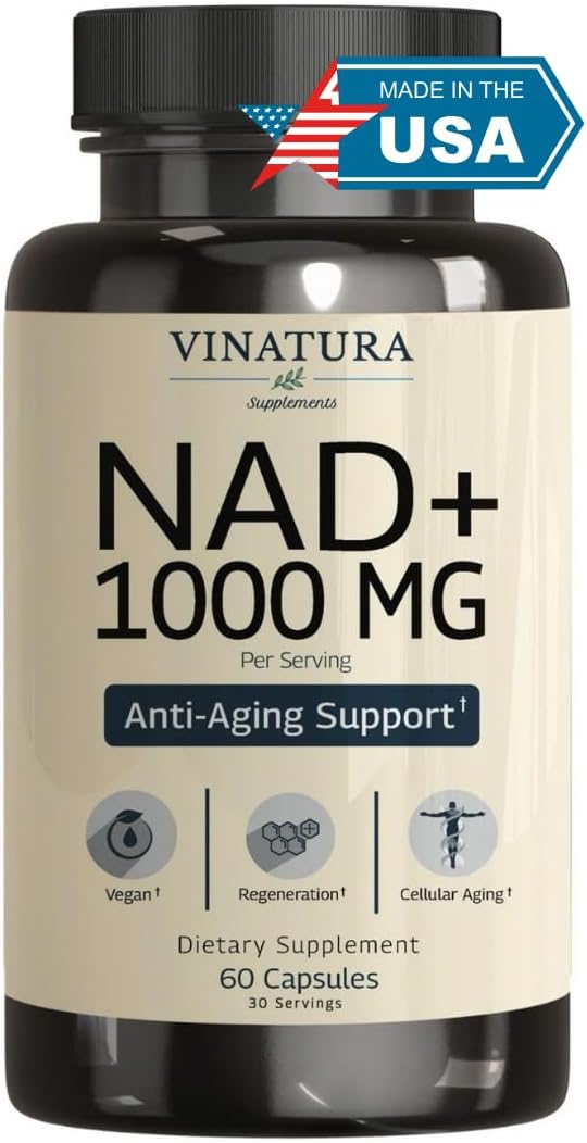 VINATURA NAD Supplement 1000mg - Pure NAD Supplement for Anti-Aging