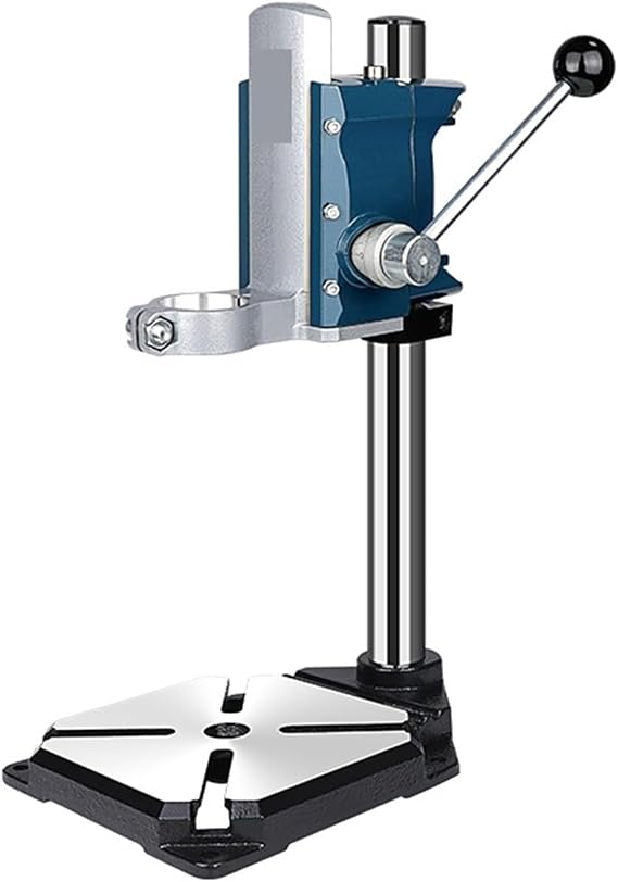 220v Bench Drill, Mini Electric Drill Stand Holding Holder Bracket 90 Degree Rotating Bench Drill Stand Fixed Frame Workbench Clamp (Drill Stand)