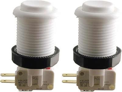 Arcade Pushbutton Microswitch - White - Set of 2