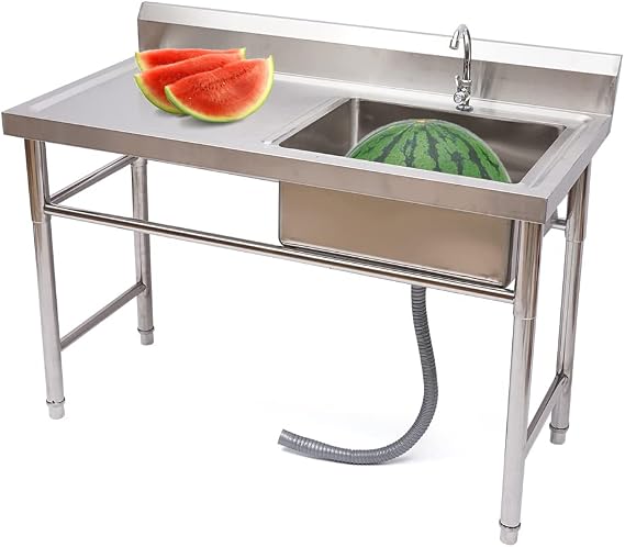 Stainless Steel Kitchen Sink 1 Compartment Commercial Prep Sink Stainless Steel Farmhouse Kitchen Commercial Sinks