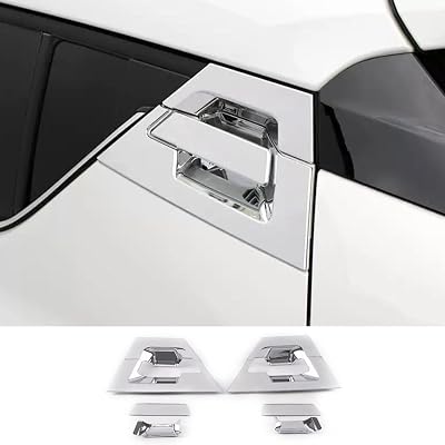 ERIDANUS Auto Accessories Fit for Toyota C-HR 2022 2021 2020 2019 2018 CHR Car Rear Door Handle Bowl Cover Trims Chrome Silver ABS 6 PCS