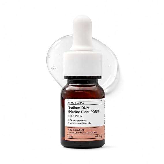 NANO RECIPE Plant-Based PDRN Serum Vegan Korean DIY Skincare Boosts Skin Regeneration, Strengthens Barrier, Reduces Surface Damage, Supports Healing & Repair 10ml