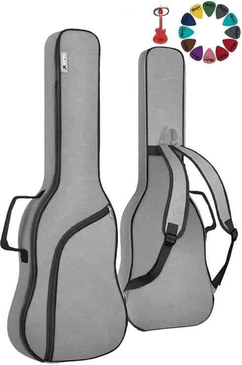 Midex CS-41 Case Akustik Gitar Soft Case Kalın Çanta Kılıf Gigbag (Pena Hediyeli) Gri