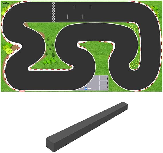 LDARC 1609A Race Track with Barriers for Mini RC Car Models