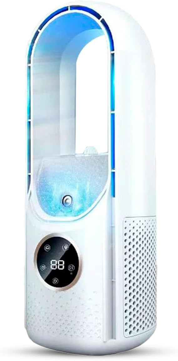 3PCS Silent Air Conditioner, Cooling Fan, Blade-Free Silent Evaporative Air Cooler, Bladeless Fan, Portable Quiet 6-Speed USB Powered Desk Table Cooling Fan For Home